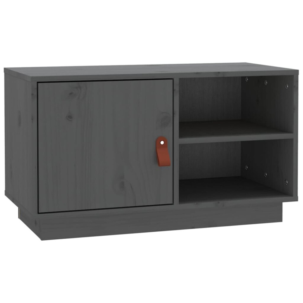 (Grey) vidaXL Solid Wood Pine TV Cabinet TV Console Media Unit Cabinet Multi Colours