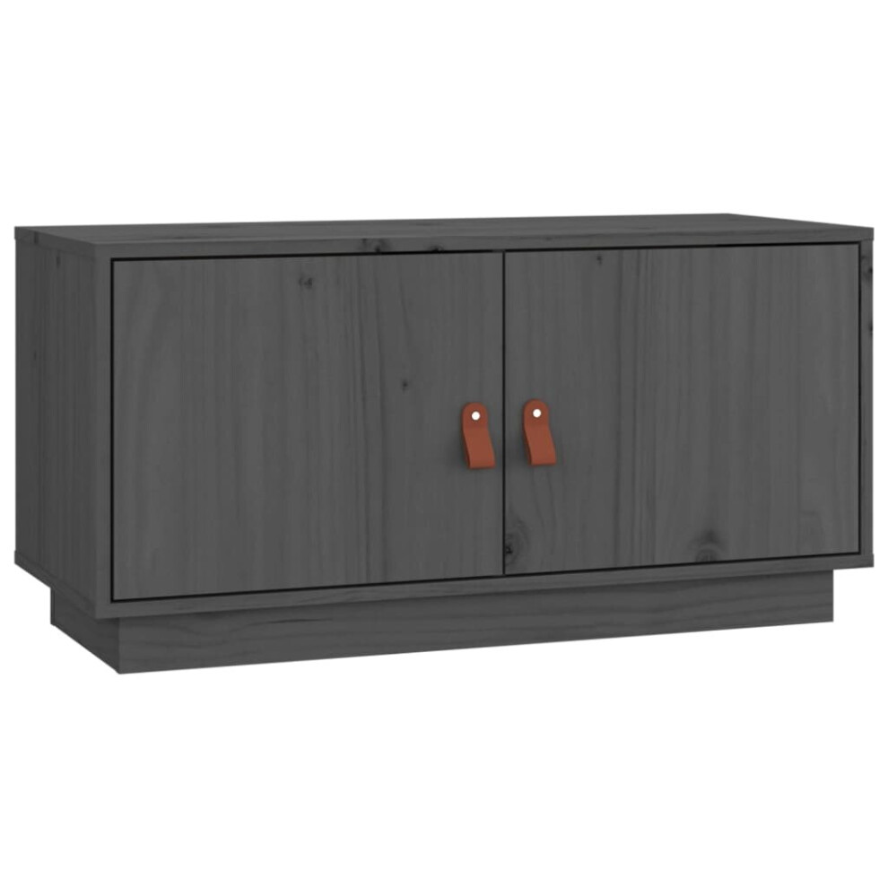 Vidaxl (Grey) Solid Wood Pine Tv Cabinet Tv Console Media Unit Cabinet Multi Colours