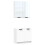 VidaXL (White) vidaXL Bathroom Cabinet Set 2 Piece Engineered Wood Sink Unit Multi Colours 1