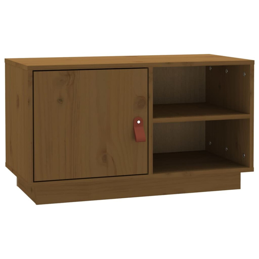 Vidaxl (Honey ) Solid Wood Pine Tv Cabinet Tv Console Media Unit Cabinet Multi Colours Brown