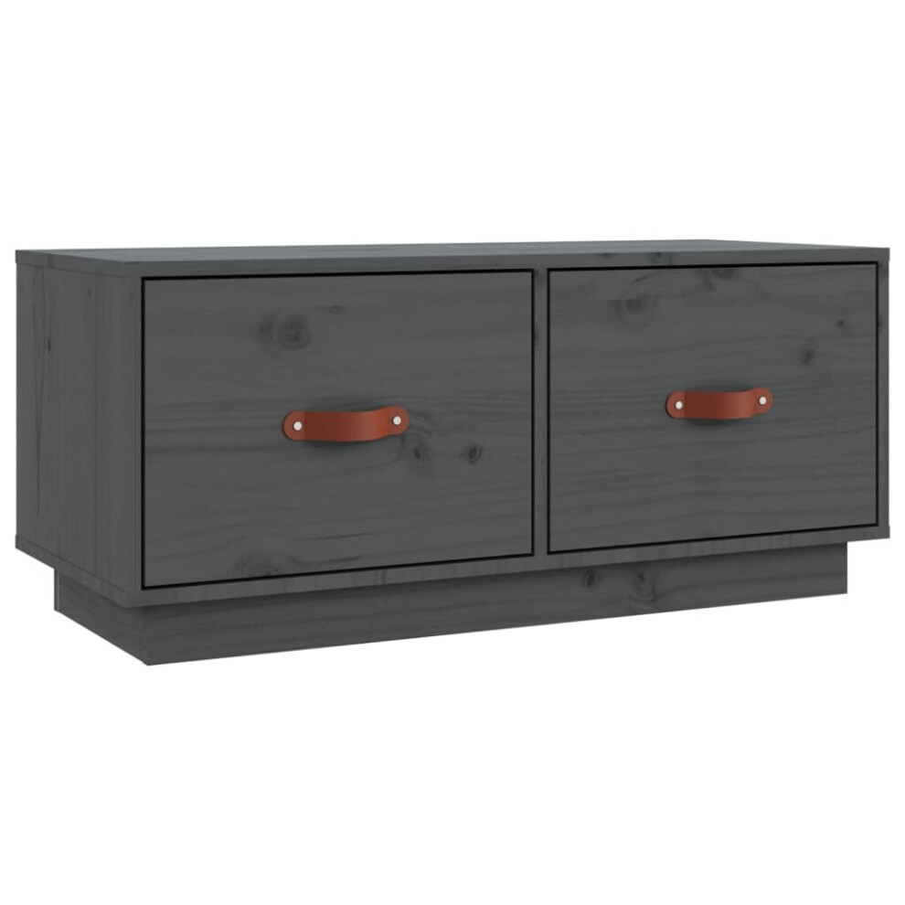 (Grey) vidaXL Solid Wood Pine TV Cabinet HiFi Media Unit TV Console Multi Colours