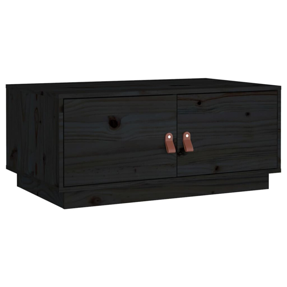 Vidaxl Black,Brown (Black) Coffee Table Hallway Side Table Centre Accent End Table Solid Wood Pine