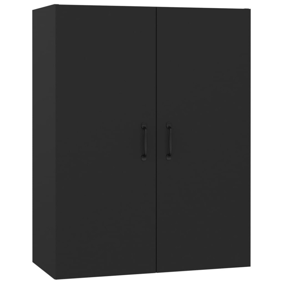 (Black) vidaXL Hanging Cabinet Engineered Wood Floating Storage Cabinet Multi Colours