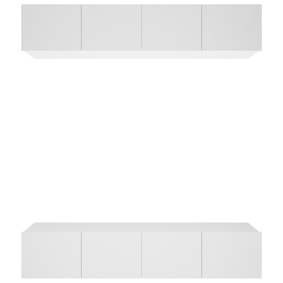 Vidaxl White (, 80 X 30 X 30 Cm (W X D X H)) 4X Wall Tv Cabinets Media Unit Furniture Multi Colours Multi Sizes