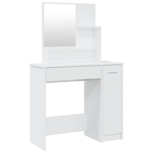 VidaXL (High gloss white) vidaXL Dressing Table Makeup Table Vanity Desk Cosmetic Table with Mirror