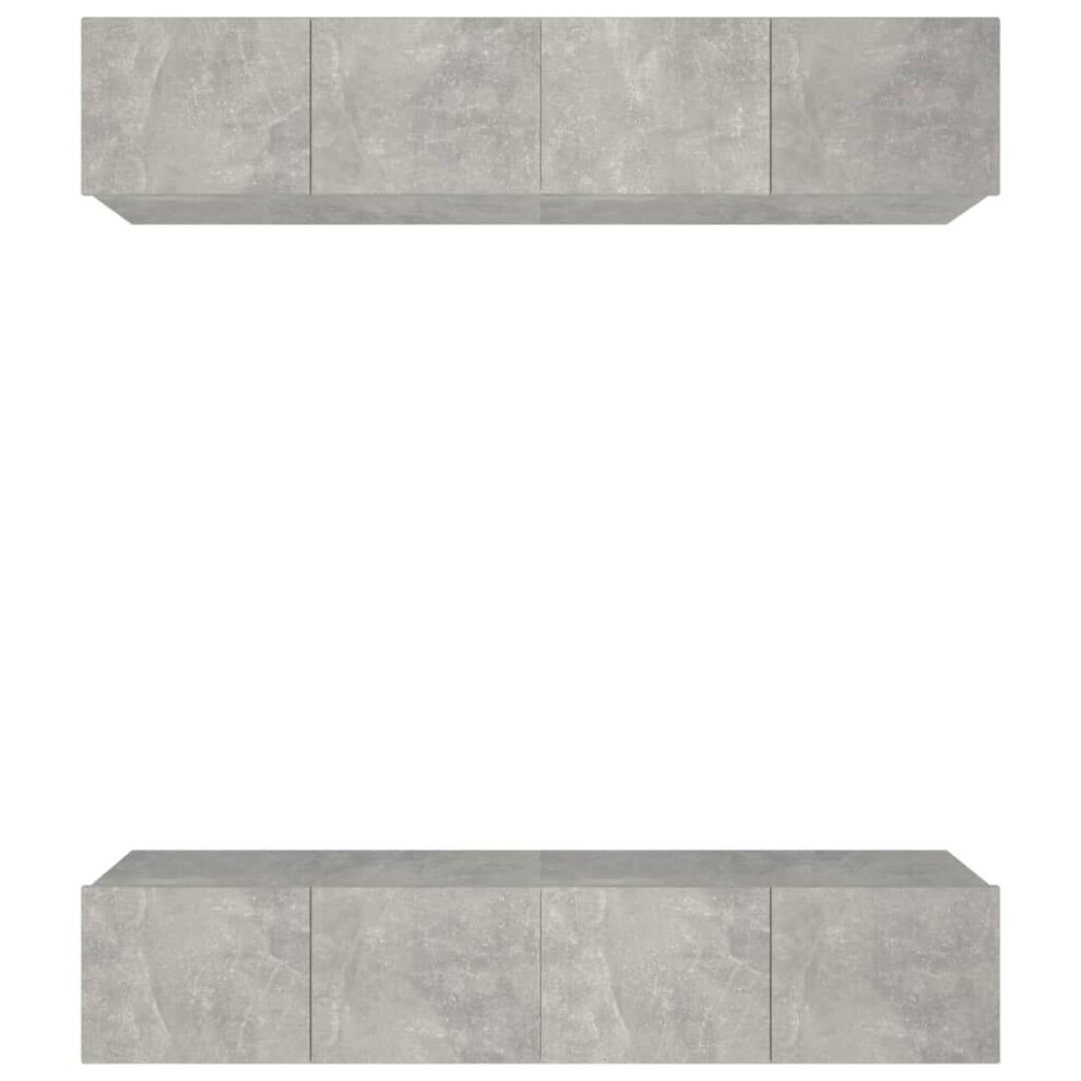 Vidaxl Grey (Concrete 80 X 30 X 30 Cm (W X D X H)) 4X Wall Tv Cabinets Media Unit Furniture Multi Colours Multi Sizes
