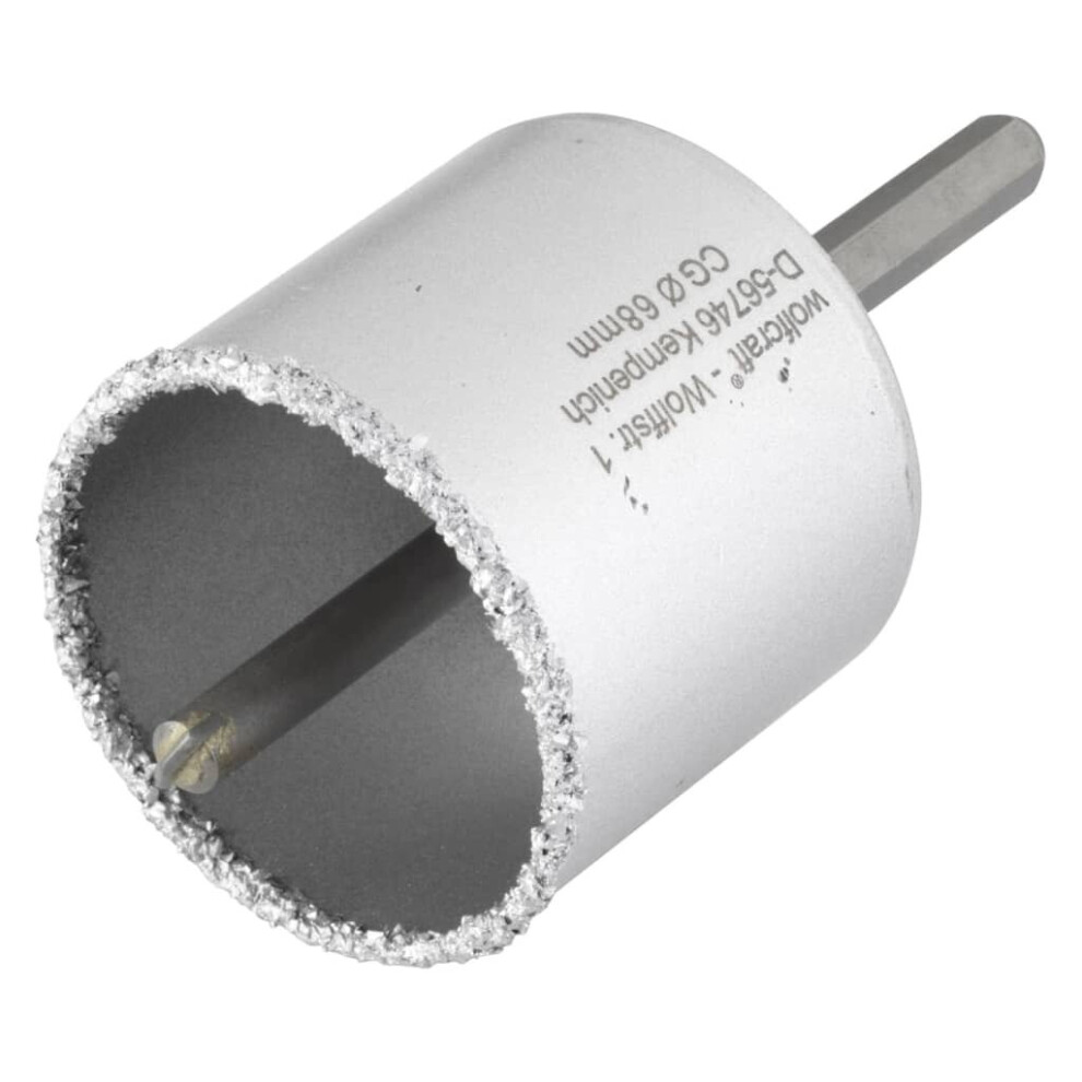 wolfcraft Annular Cutter 68 mm with Mandrel Grey Hole Saw Annular Cutter Tool