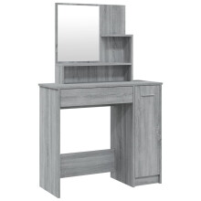 (Grey sonoma) vidaXL Dressing Table Makeup Table Vanity Desk Cosmetic Table with Mirror