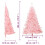 VidaXL (Pink, 180 cm) vidaXL Artificial Half Christmas Tree with Stand Decoration Artificial Tree 9