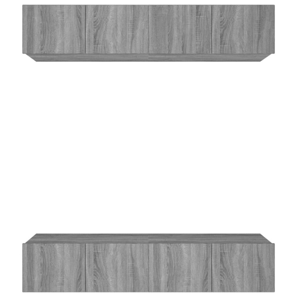Vidaxl (Grey Sonoma, 80 X 30 X 30 Cm (W X D X H)) 4X Wall Tv Cabinets Media Unit Furniture Multi Colours Multi Sizes