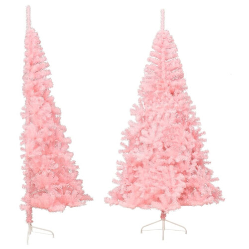VidaXL (Pink, 240 cm) vidaXL Artificial Half Christmas Tree with Stand Decoration Artificial Tree