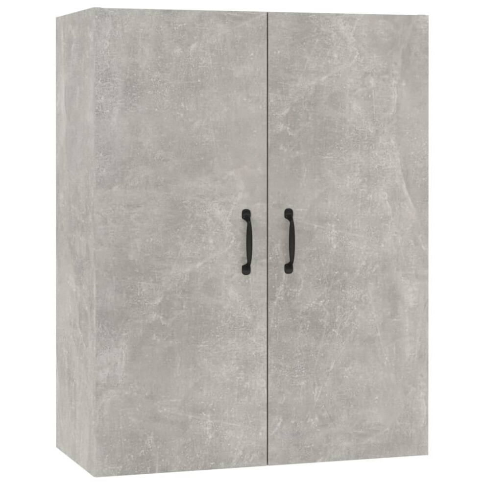 Vidaxl (Concrete Grey) Hanging Cabinet Floating Cabinet Wall Storage Cabinet Engineered Wood
