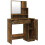 VidaXL (Smoked oak) vidaXL Dressing Table Makeup Table Vanity Desk Cosmetic Table with Mirror 3