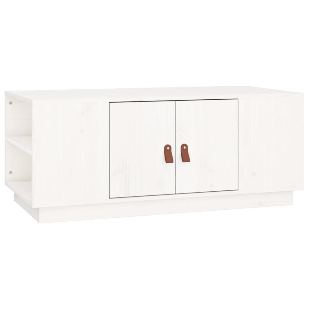 Vidaxl (White) Solid Wood Pine Coffee Table Side Centre Accent End Table Multi Colours