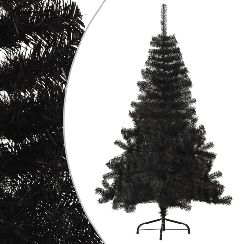 VidaXL (Black, 150 cm) vidaXL Artificial Half Christmas Tree with Stand Decoration Artificial Tree 2