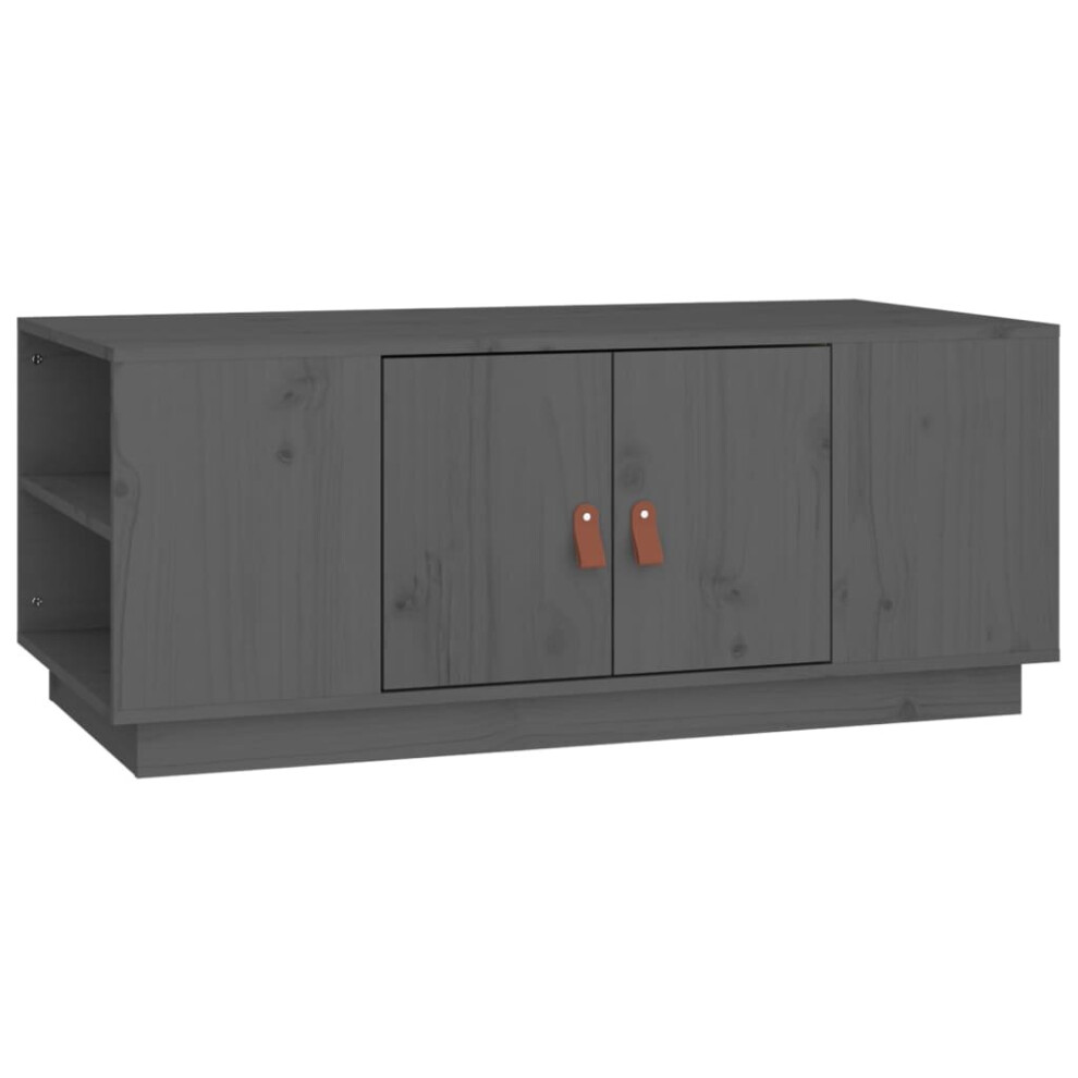 Vidaxl (Grey) Solid Wood Pine Coffee Table Side Centre Accent End Table Multi Colours