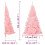 VidaXL (Pink, 240 cm) vidaXL Artificial Half Christmas Tree with Stand Decoration Artificial Tree 4