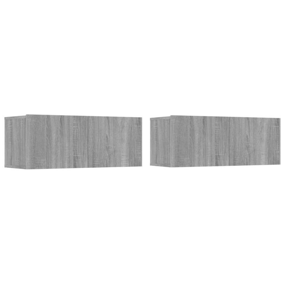 Vidaxl (Grey Sonoma) Tv Cabinet Entertainment Centre Media Tv Unit Tv Stand Engineered Wood