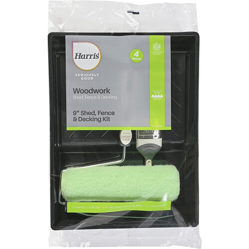 Harris Harris 102032902 Exterior Roller Set 9in, Black/Green