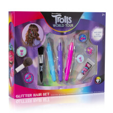 Trolls World Tour Girls Glitter Hair Decoration Set Kids Great Childrens Gift
