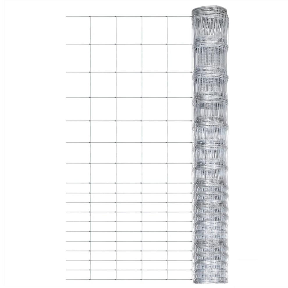 (50x1.5 m) vidaXL Garden Fence Galvanized Wild Fence Wire Fence Multi Sizes Multi Models