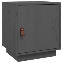 (Grey) vidaXL 1/2x Solid Wood Pine Bedside Cabinet Table Bed Cabinet Multi Colours