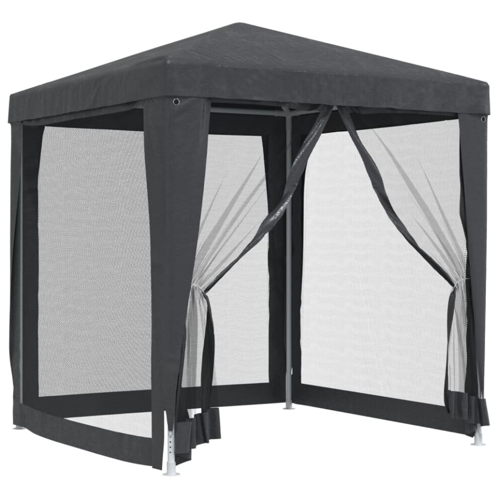 (Anthracite, 200 x 200 x 240 cm (L x W x H)) vidaXL Party Tent with Mesh Sidewalls Canopy Gazebo Multi Colours Multi Sizes