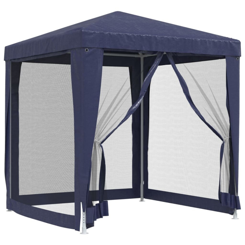 vidaXL Party Tent - 2x2 m - HDPE - Blue - UV Resistant - Water Resistant - Image 3