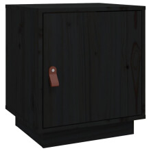 (Black) vidaXL 1/2x Solid Wood Pine Bedside Cabinet Table Bed Cabinet Multi Colours