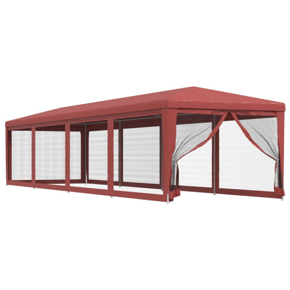 (Red, 300 X 1200 X 260 Cm (L X W X H)) vidaXL Party Tent With Mesh Sidewalls Canopy Gazebo Multi Colours Multi Sizes