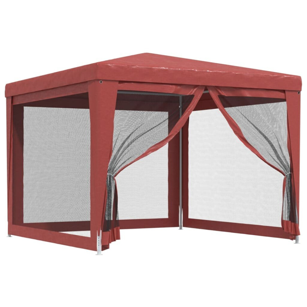Vidaxl (Red, 300 X 300 X 246 Cm (L X W X H)) Party Tent With Mesh Sidewalls Canopy Gazebo Multi Colours Multi Sizes