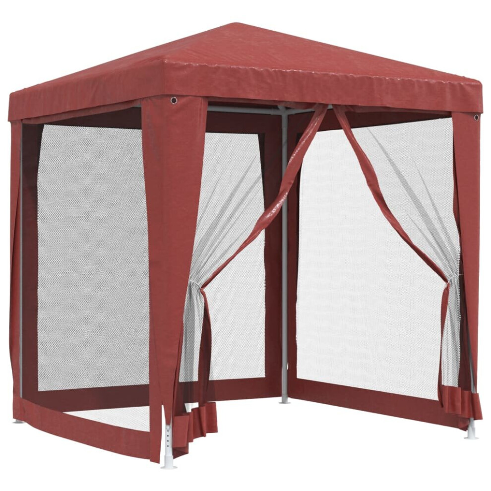 Vidaxl (Red, 200 X 200 X 240 Cm (L X W X H)) Party Tent With Mesh Sidewalls Canopy Gazebo Multi Colours Multi Sizes