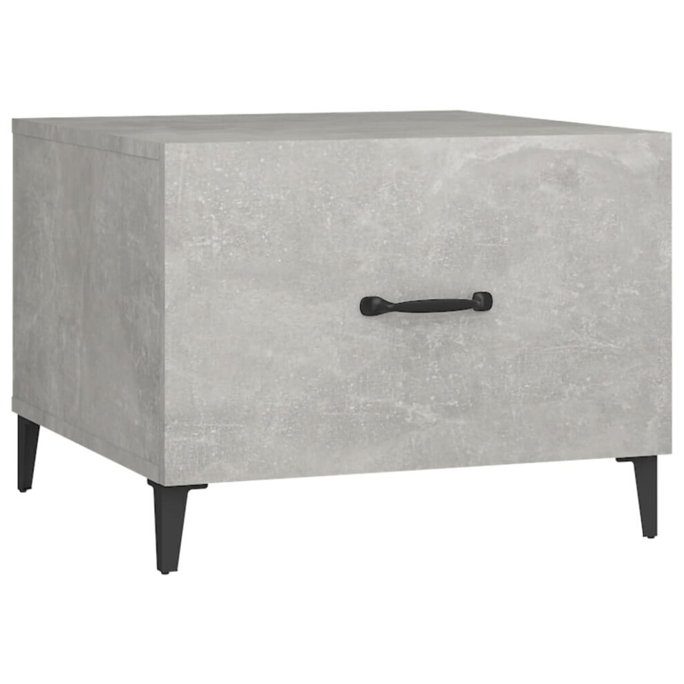 (Concrete grey, 1) vidaXL 1/2x Coffee Table with Metal Legs End Centre Accent Table Multi Colours