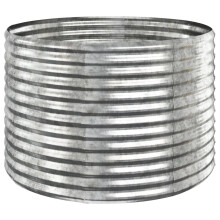 (Silver, 100 x 100 x 68 cm (L x W x H)) vidaXL Garden Planter Patio Flower Pot Raised Garden Bed Powder-coated Steel