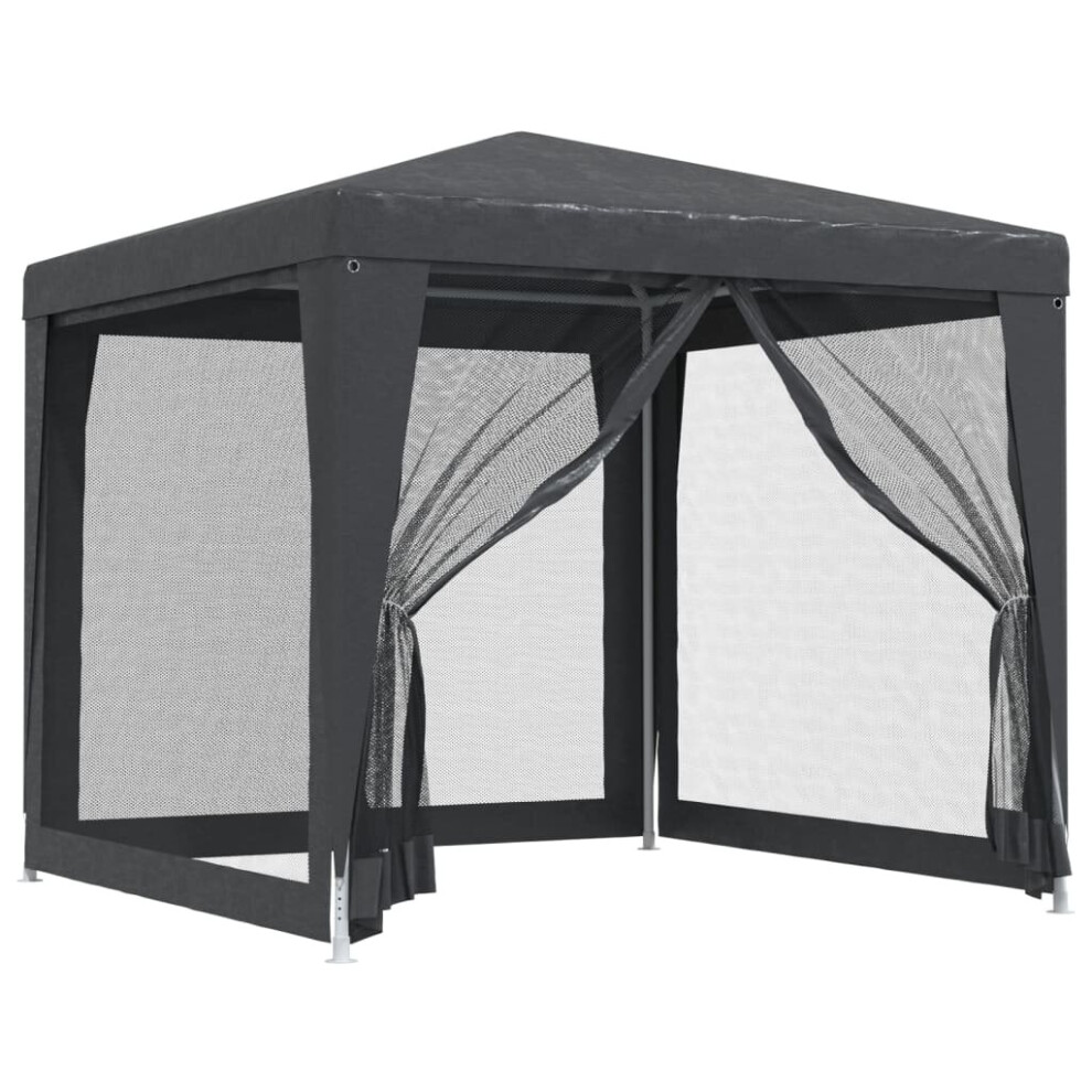 VIDAXL Party Tent 2.5 x 2.5m Anthracite with 4 Mesh Sidewalls - Image 3