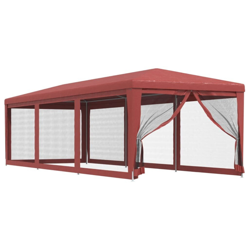 Vidaxl (Red, 300 X 898 X 258 Cm (L X W X H)) Party Tent With Mesh Sidewalls Canopy Gazebo Multi Colours Multi Sizes