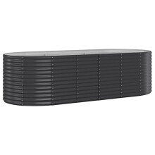 vidaXL Hochbeet Verzinkter Stahl 249x100x68 cm Anthrazit