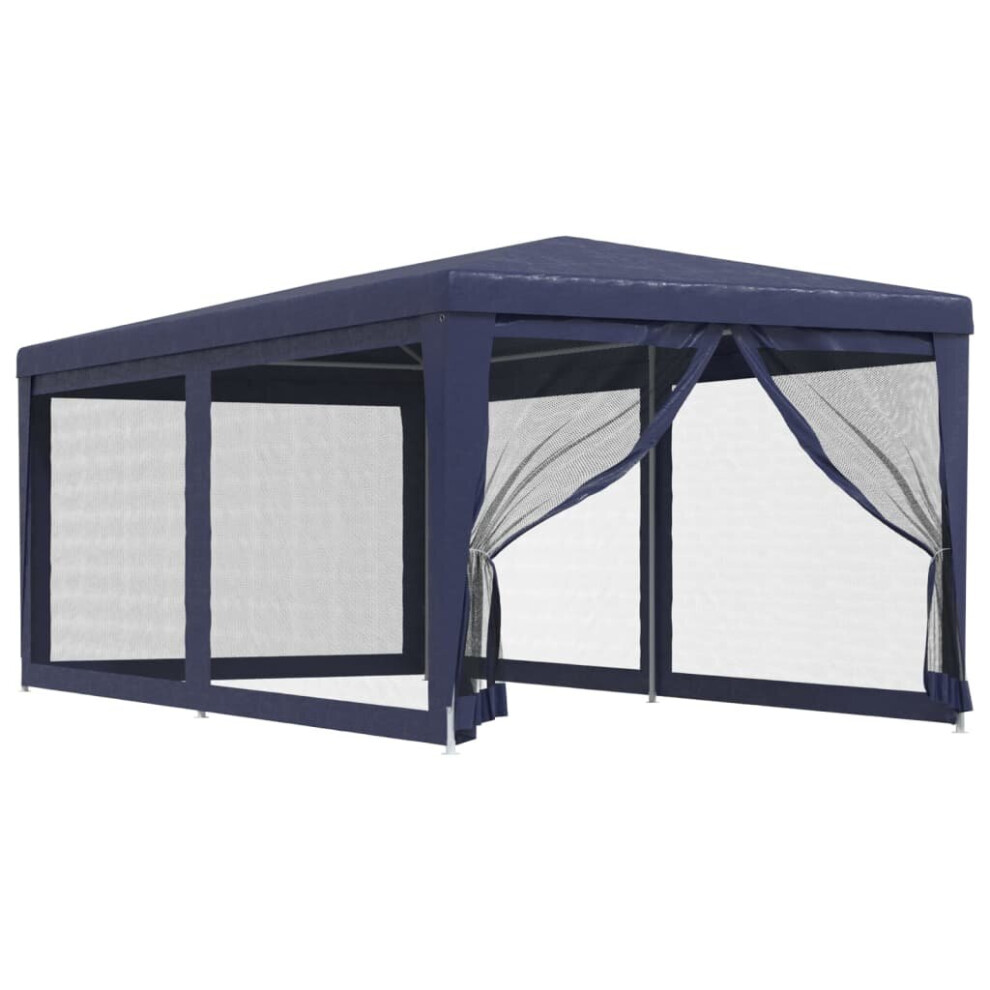 (Blue, 296 x 594 x 258 cm (L x W x H)) vidaXL Party Tent with Mesh Sidewalls Canopy Gazebo Multi Colours Multi Sizes