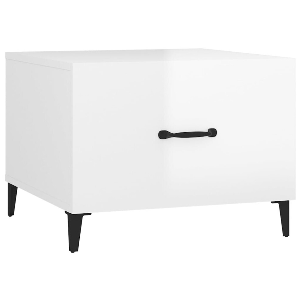 (High gloss white, 1) vidaXL 1/2x Coffee Table with Metal Legs End Centre Accent Table Multi Colours