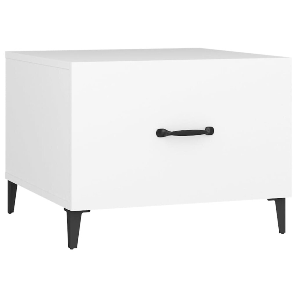 (White, 1) vidaXL 1/2x Coffee Table with Metal Legs End Centre Accent Table Multi Colours