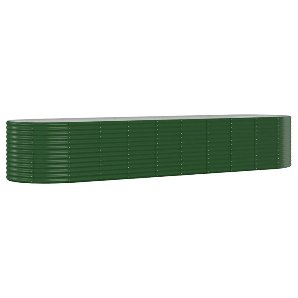New Vidaxl (, 396 X 100 X 68 Cm (L X W X H)) Garden Planter Patio Flower Pot Raised Garden Bed Powder-Coated Steel Green 319073