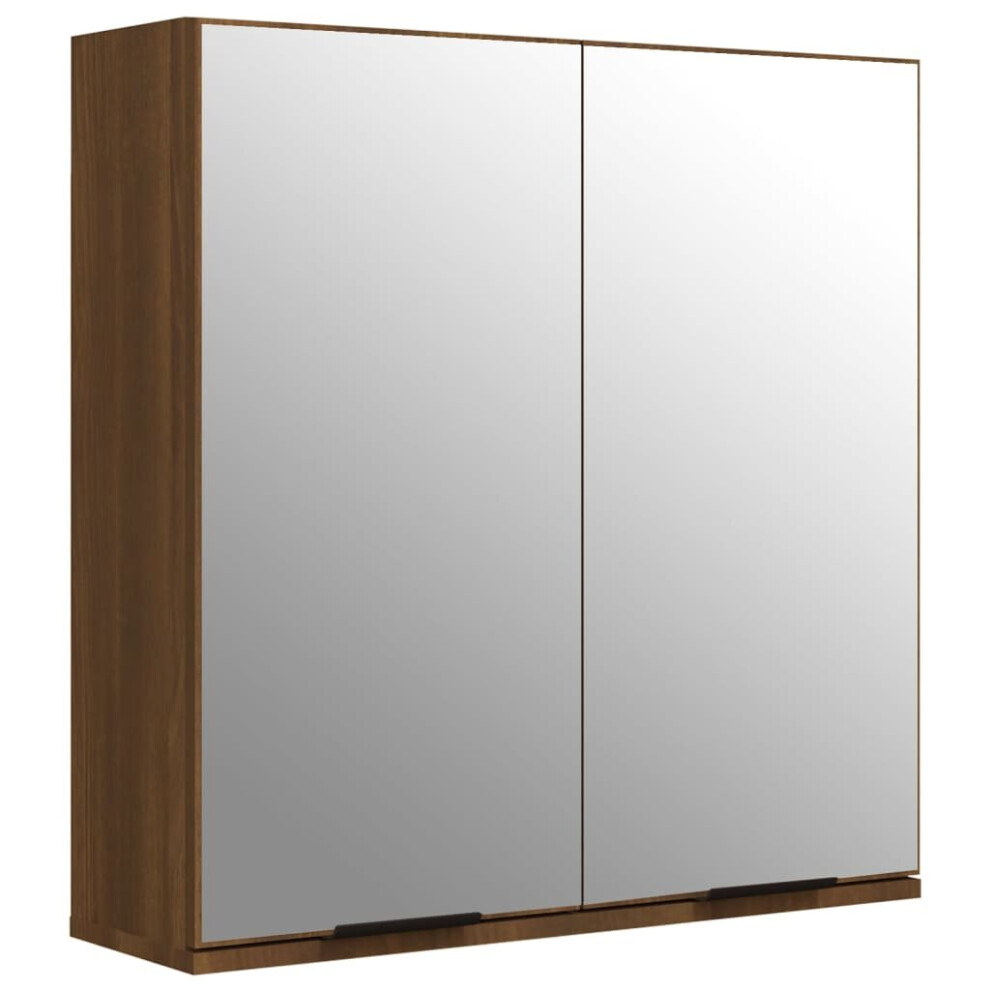 (Brown oak) vidaXL Bathroom Mirror Cabinet Vanity Unit Wall Cabinet Storage Wall Cupboard
