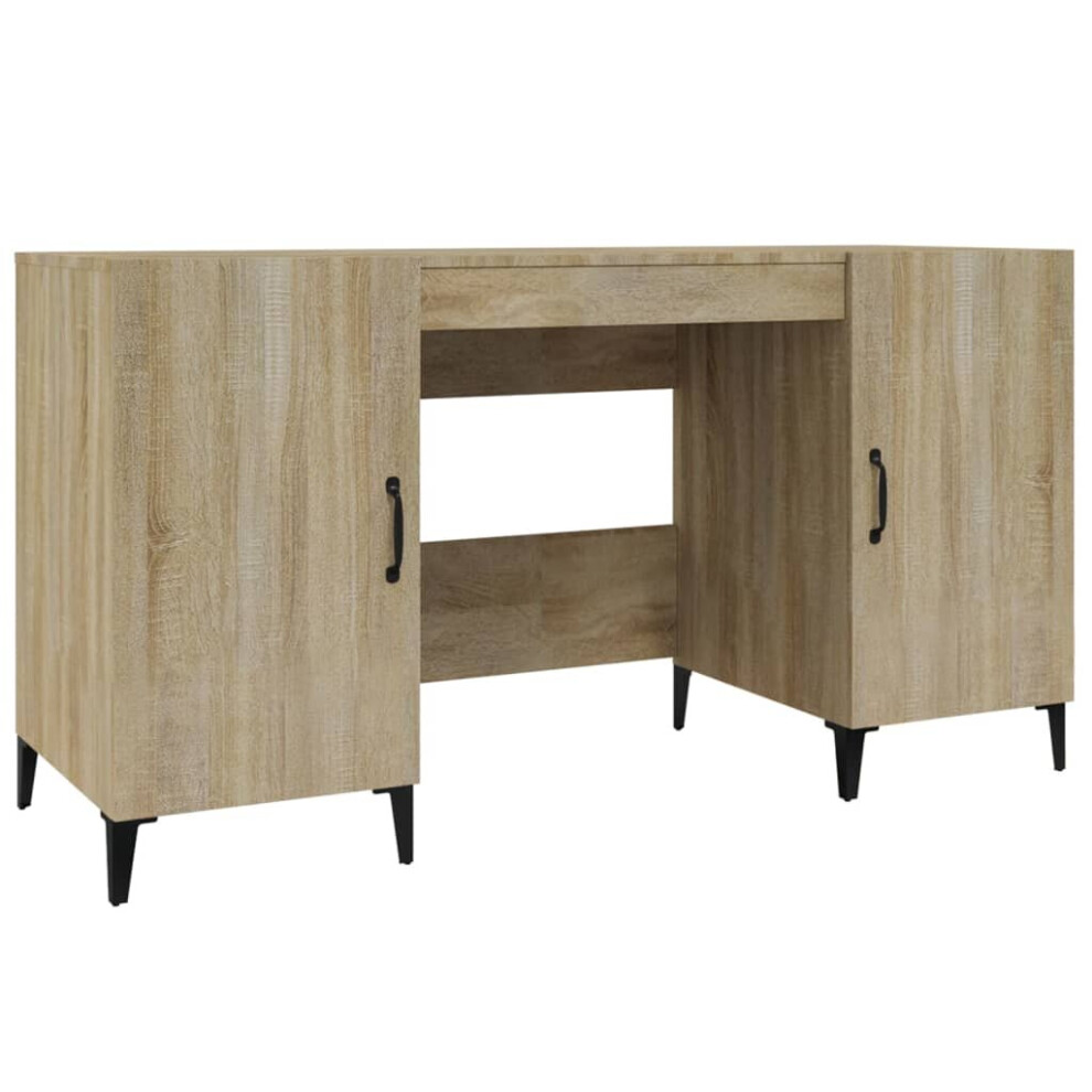 Vidaxl (Sonoma Oak) Desk Engineered Wood Office Computer Study Writing Desk Multi Colours