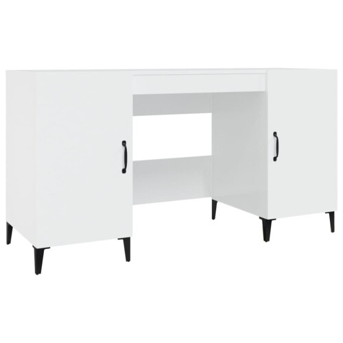 VidaXL (High gloss white) vidaXL Desk Engineered Wood Office Computer Study Writing Desk Multi Colours