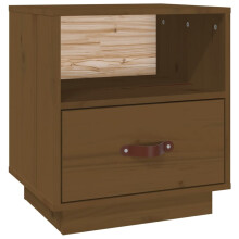 (Honey brown, 1) vidaXL 1/2x Solid Wood Pine Bedside Cabinet Bedroom Furniture Multi Colours