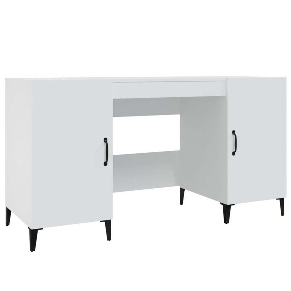 Vidaxl (White) Desk Engineered Wood Office Computer Study Writing Desk Multi Colours White