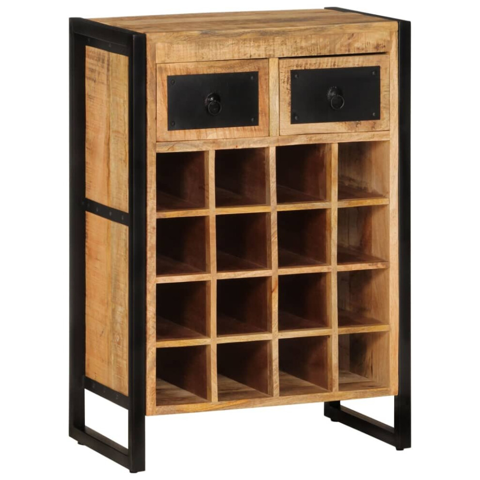 vidaXL Solid Wood Mango Wine Rack for 16 Bottles Drinking Rack Bottle Holder