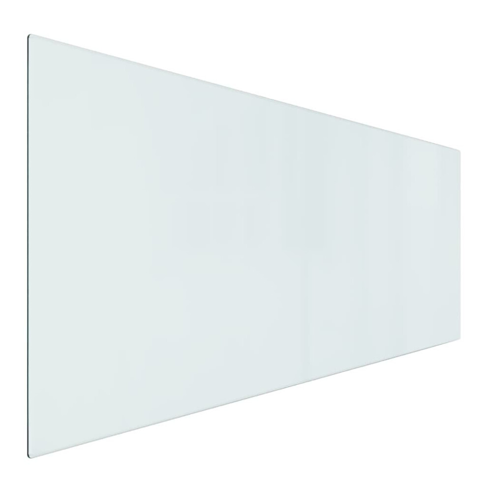 (120 x 50 cm (L x W)) vidaXL Fireplace Glass Plate Rectangular Spark Protection Plate Multi Sizes