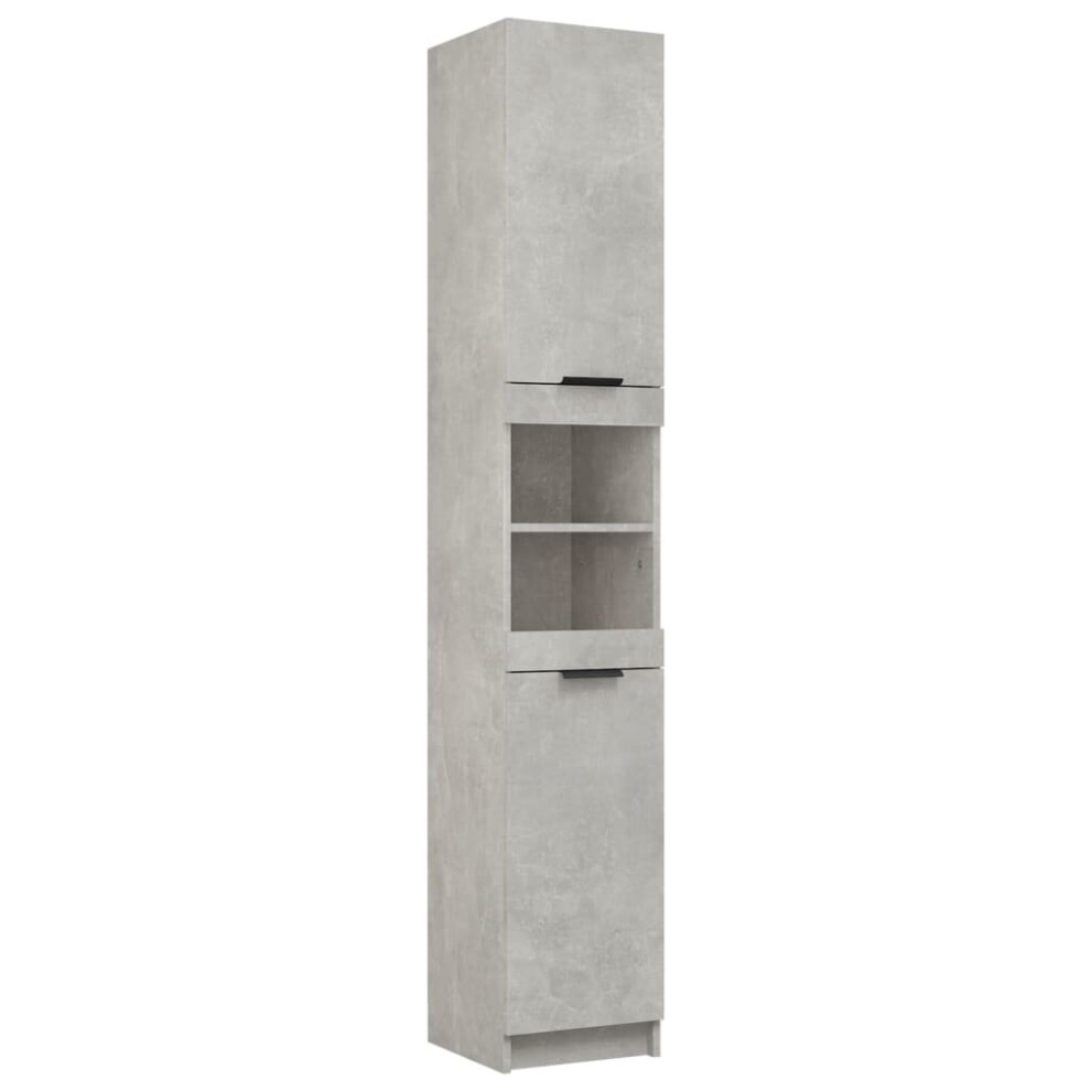 (Concrete grey) vidaXL Bathroom Cabinet Washroom Storage Cabinet Cupboard Engineered Wood