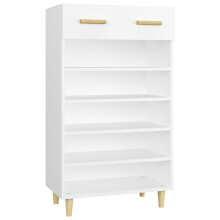 vidaXL Schuhschrank Weiß 60x35x105 cm Holzwerkstoff